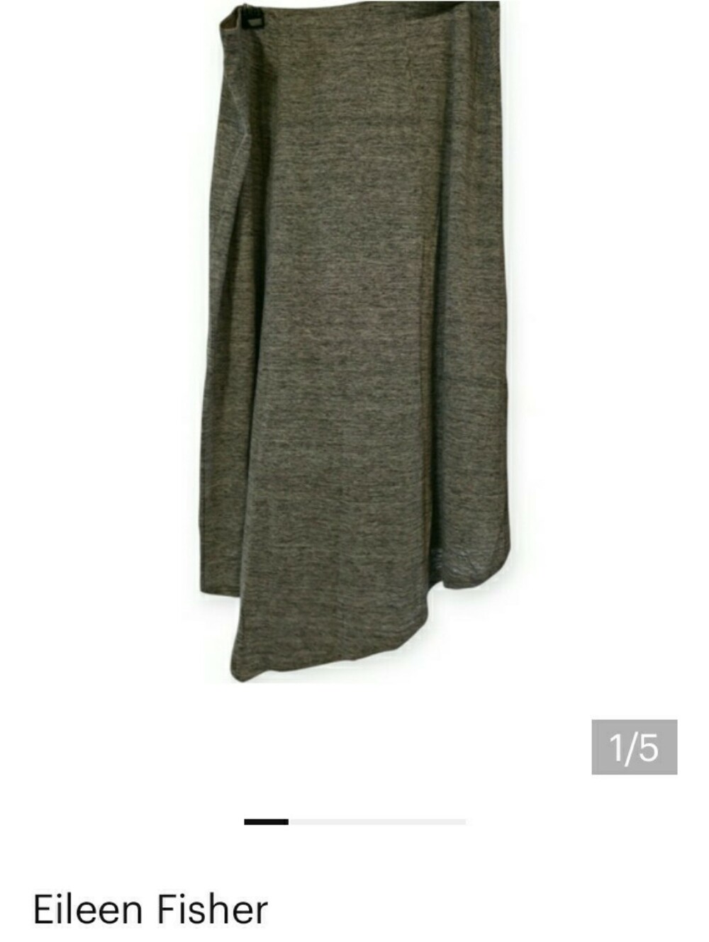 Eileen Fisher 100% Linen Heathered Pull On Minimalist Skirt